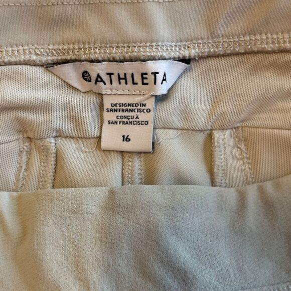 Athleta Headlands Hybrid Pant Birch Gray Sz 16 Stretch Hiking Outdoor Gorpcore - Picture 9 of 12